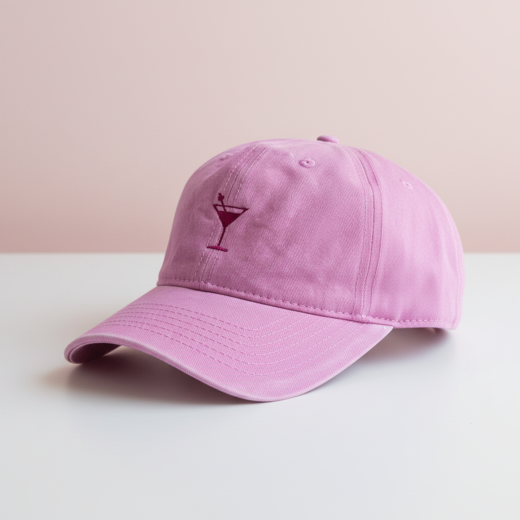 Polished product photo of pink hat